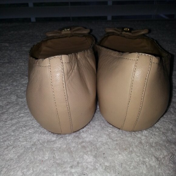 Size 8 Nude Kate Spade Scalloped Ballet Flats Worn - Picture 8 of 12
